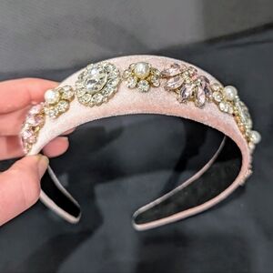 Elegant Pink Embellished Headband
